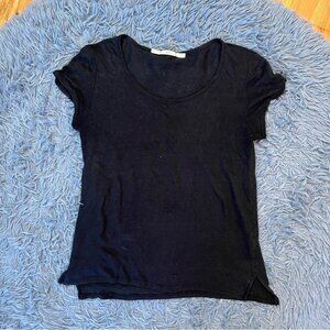 Gibson Classic Black Women's Linen T-Shirt Size S Made in USA